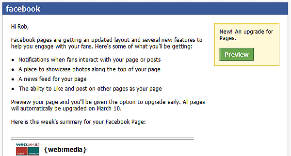 Facebook announce new business page format