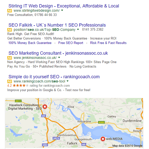 Top 4 Adwords Ads