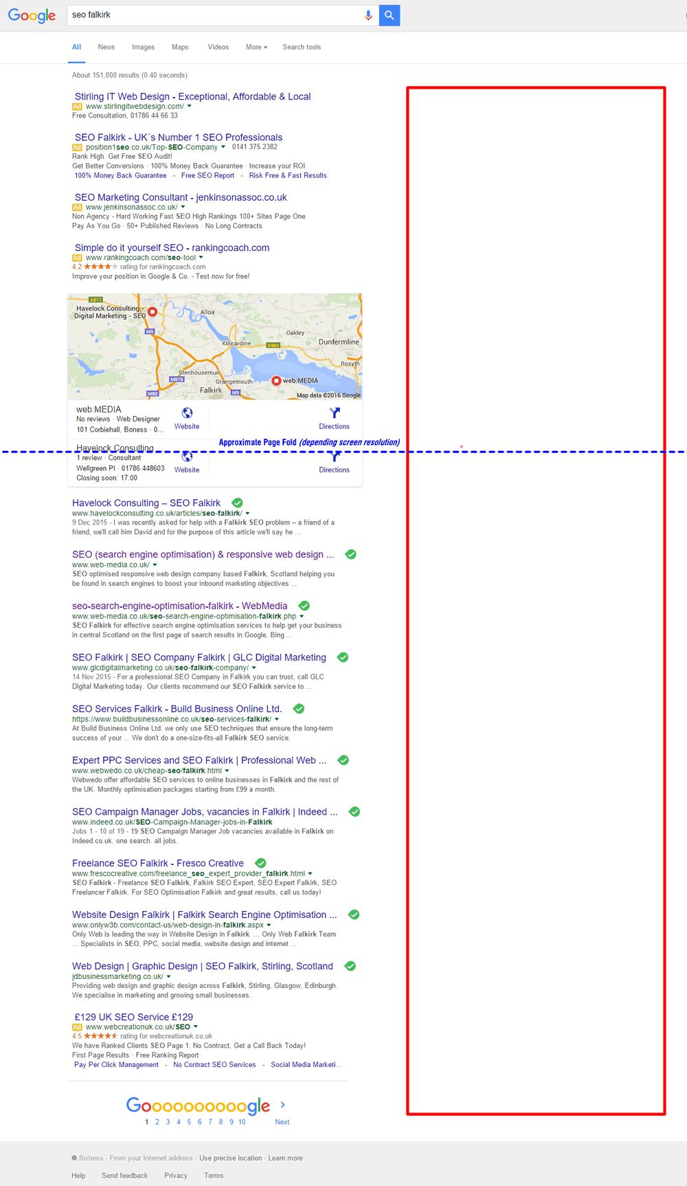 New Google Search Results page